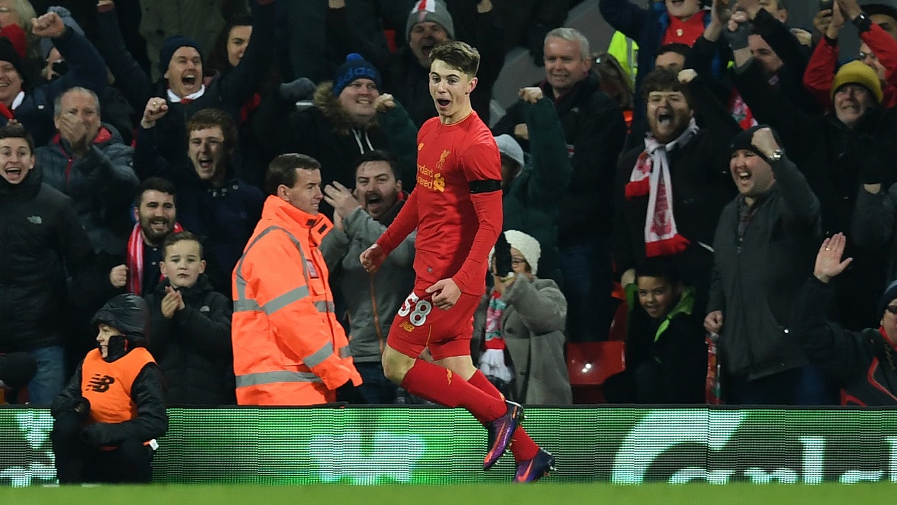 Watch Ben Woodburn break Michael Owen's record for youngest ever Liverpool goalscorer