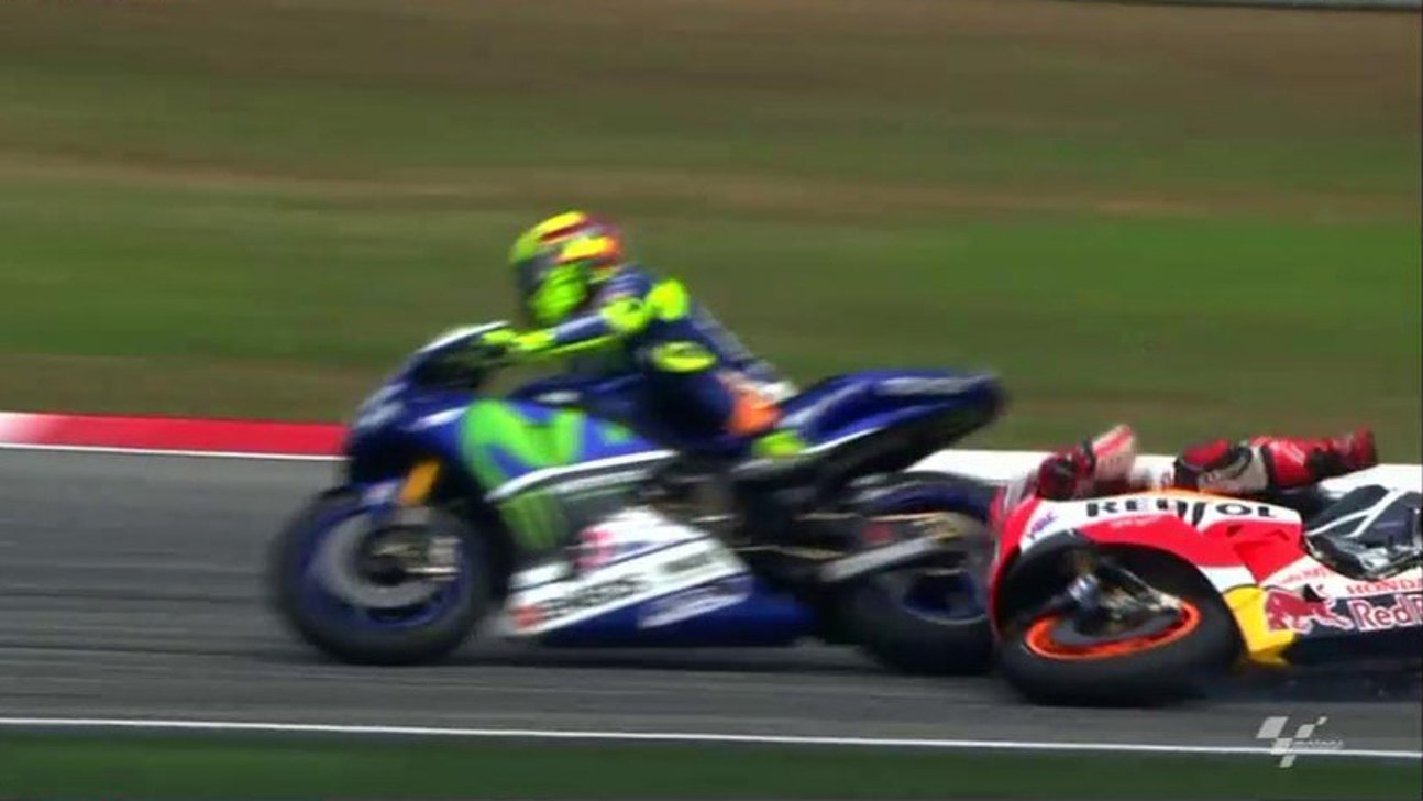 MotoGP: Rossi, Marquez collision mars Malaysian GP while Pedrosa wins
