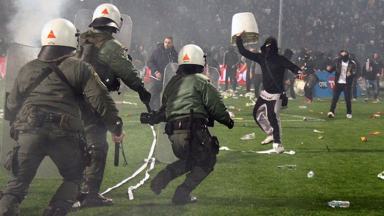 Greek Cup semifinal abandoned due to fan violence