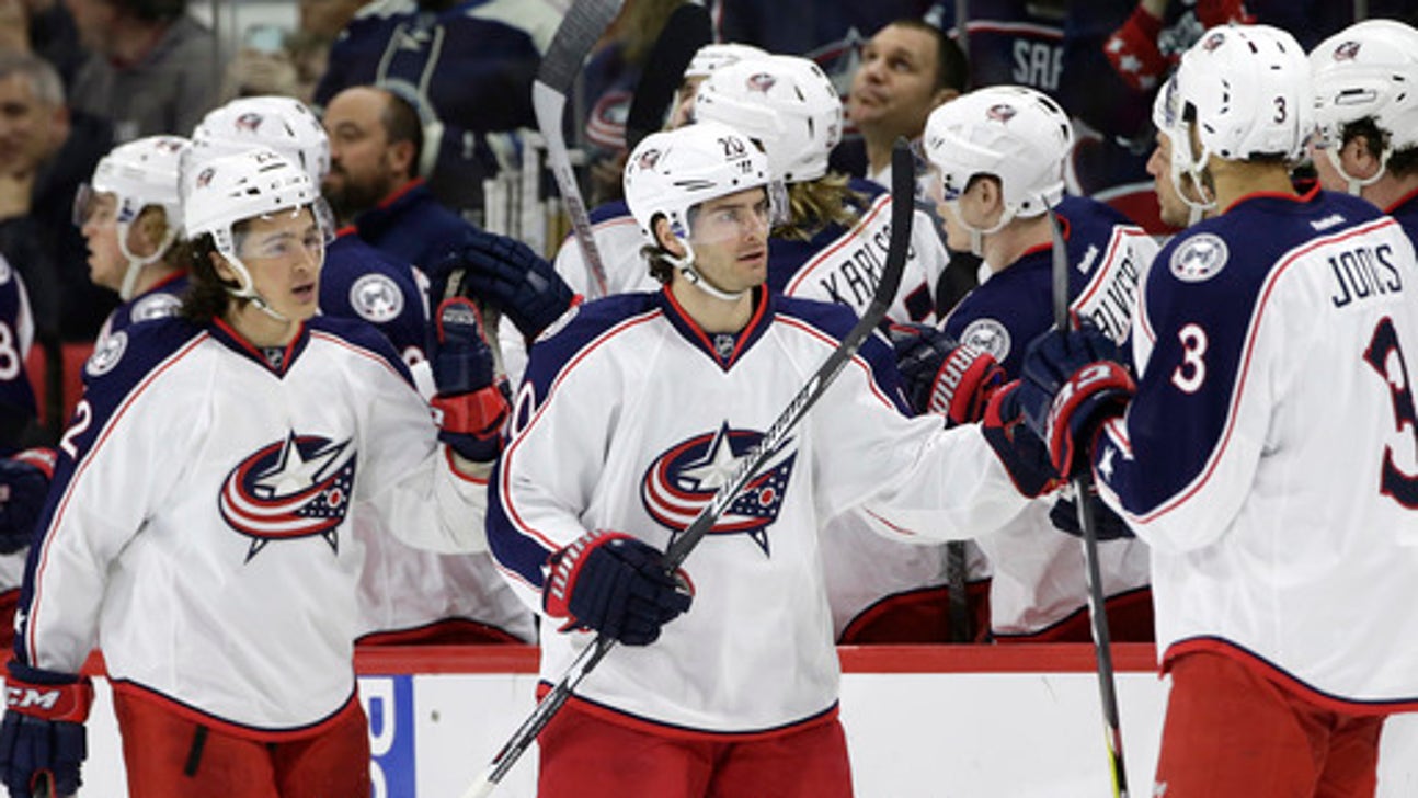 Saad's 1st career hat trick helps Columbus beat Carolina 5-1
