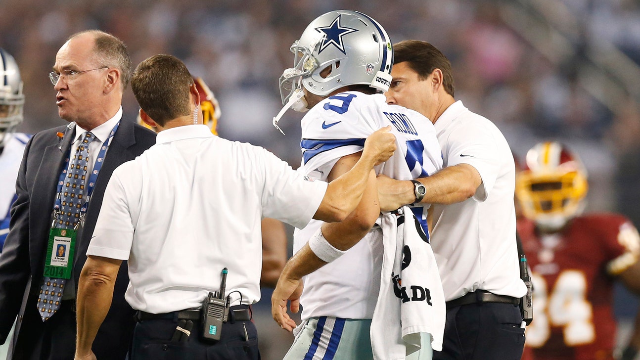 Romo leaves game with injury, returns late in fourth quarter