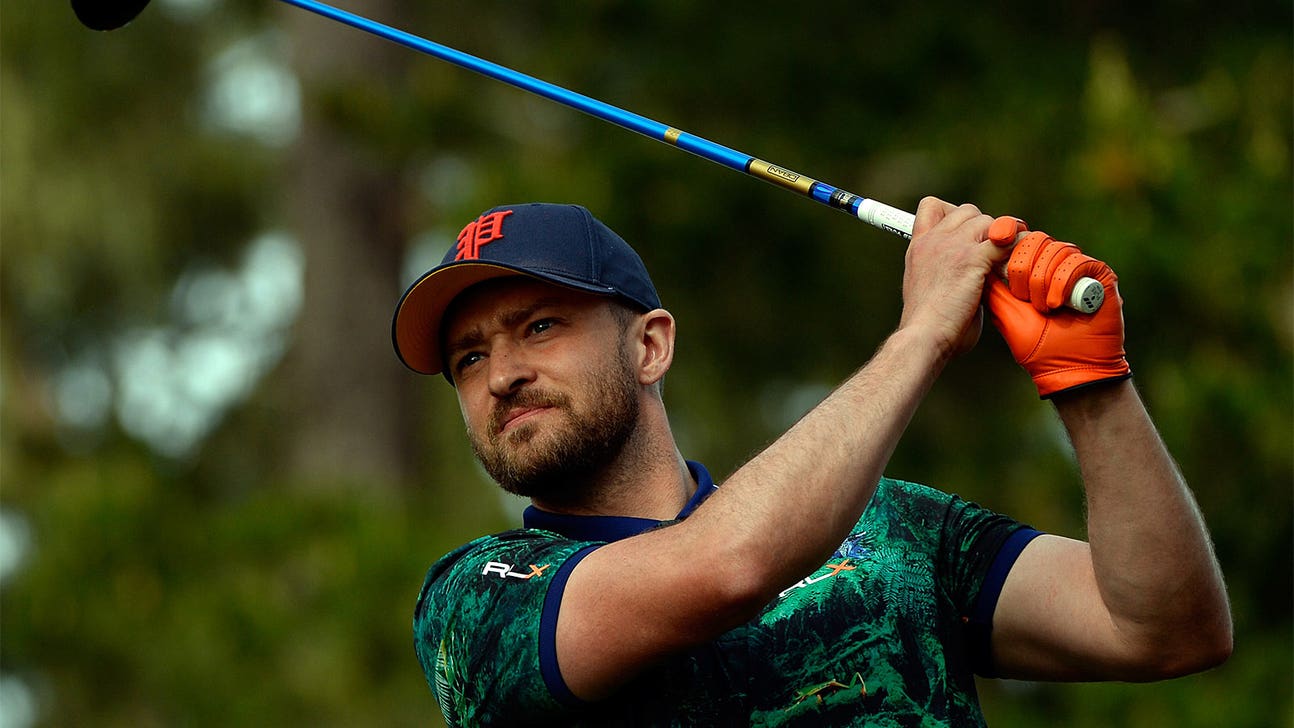 Justin Timberlake stops golf tournament to rock out on a fan's guitar