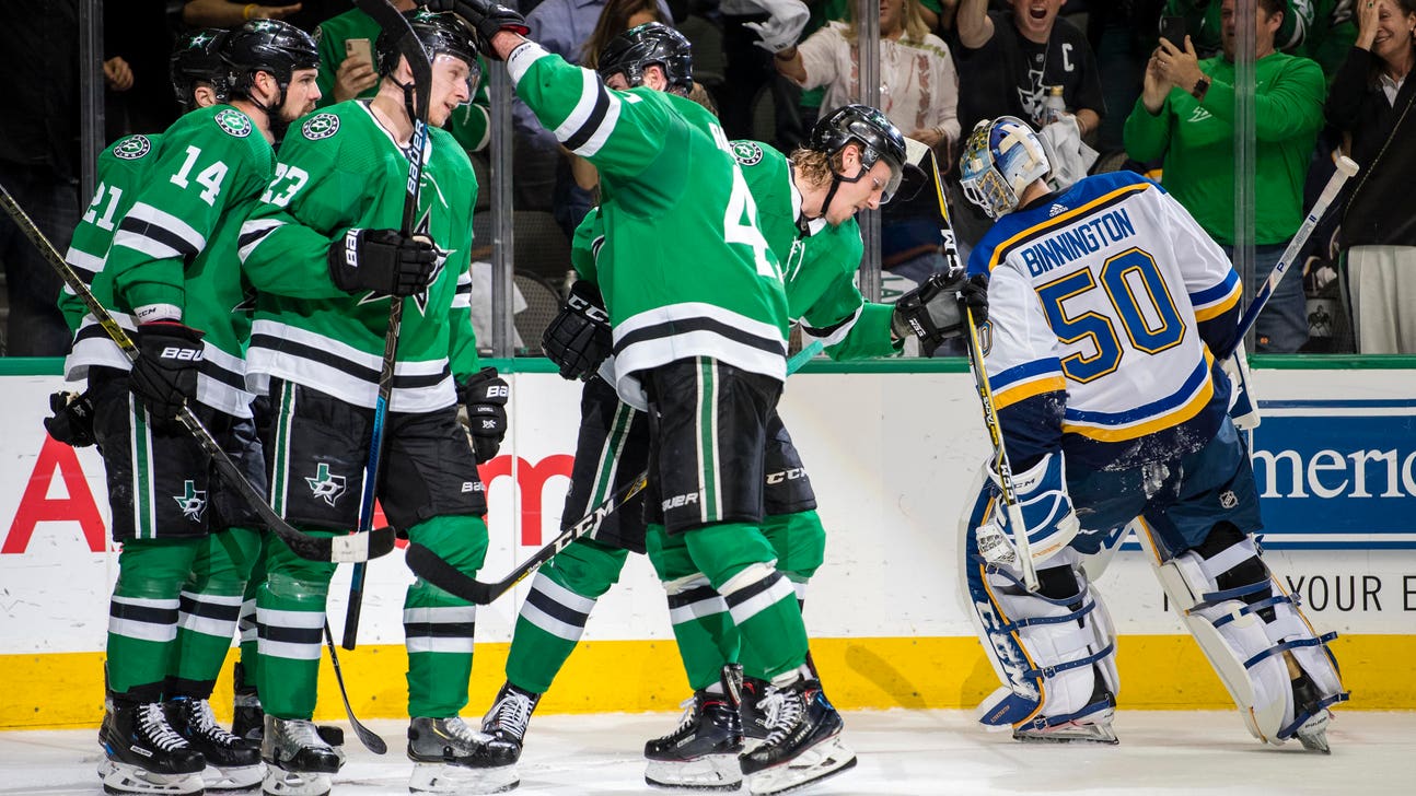 Stars top Blues 4-2 in Game 4 to even series at 2-2