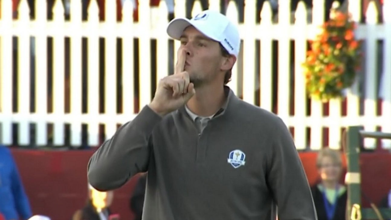Team Europe is already shushing the American Ryder Cup crowd after a single hole