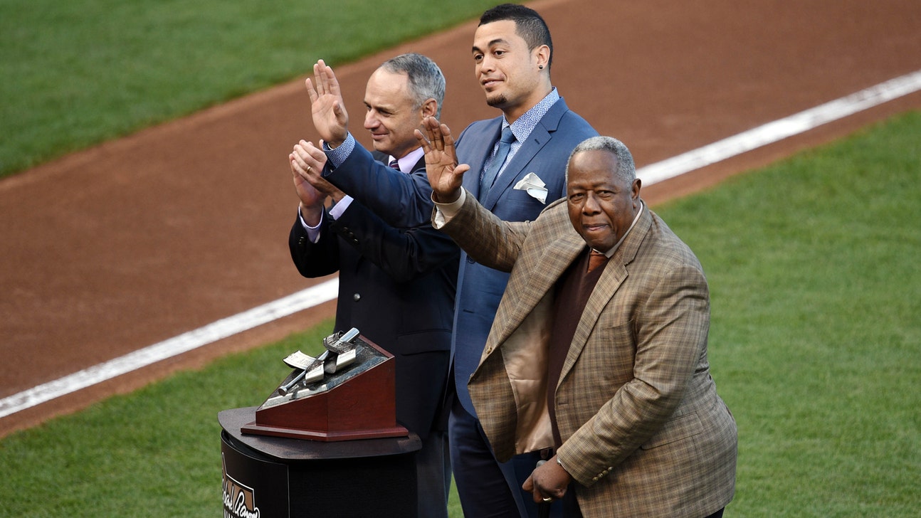 Marlins' Stanton wins Hank Aaron Award as NL's top offensive player
