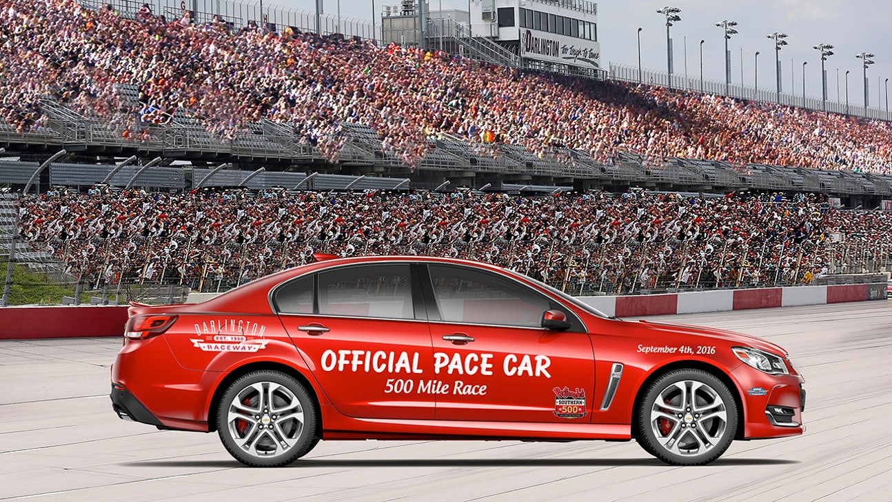 Retro graphics featured on pace car for Southern 500 at Darlington
