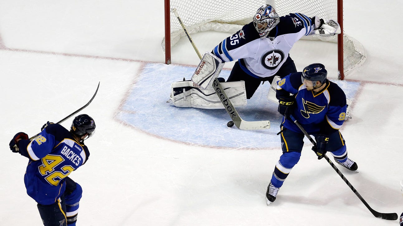 Backes scores two, Miller wins again for Blues