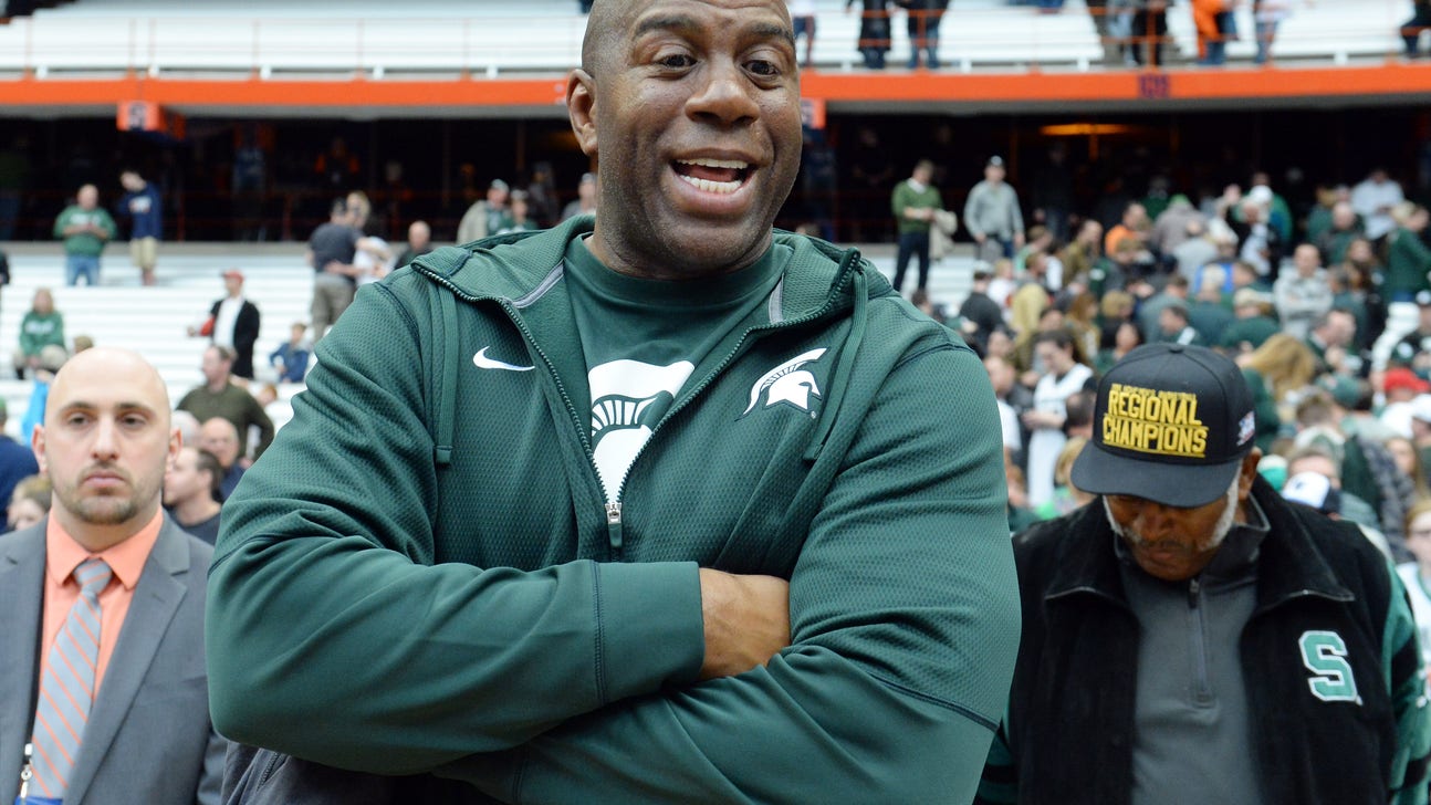 Michigan State's Magic Johnson statue vandalized with Michigan graffiti