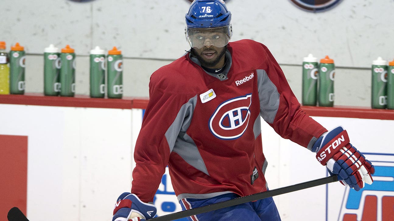Watch P.K. Subban slapshot a pizza