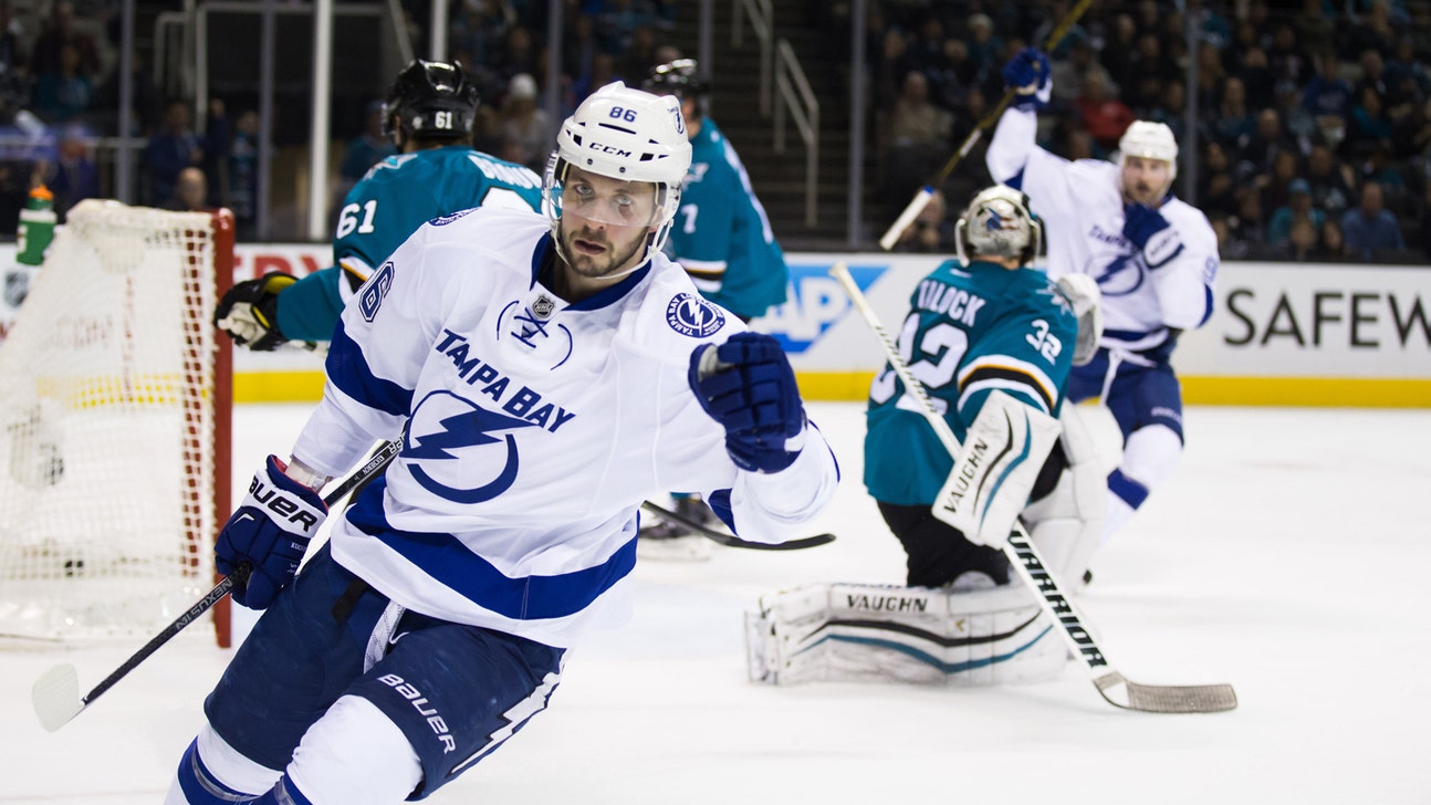 Nikita Kucherov scores twice as Lightning hold on against Sharks