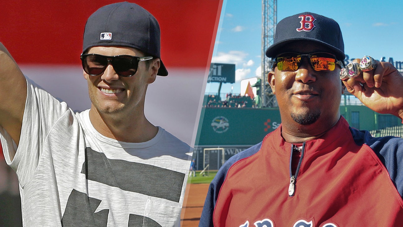 Brady takes cuts vs. Pedro Martinez on Fenway's Opening Day