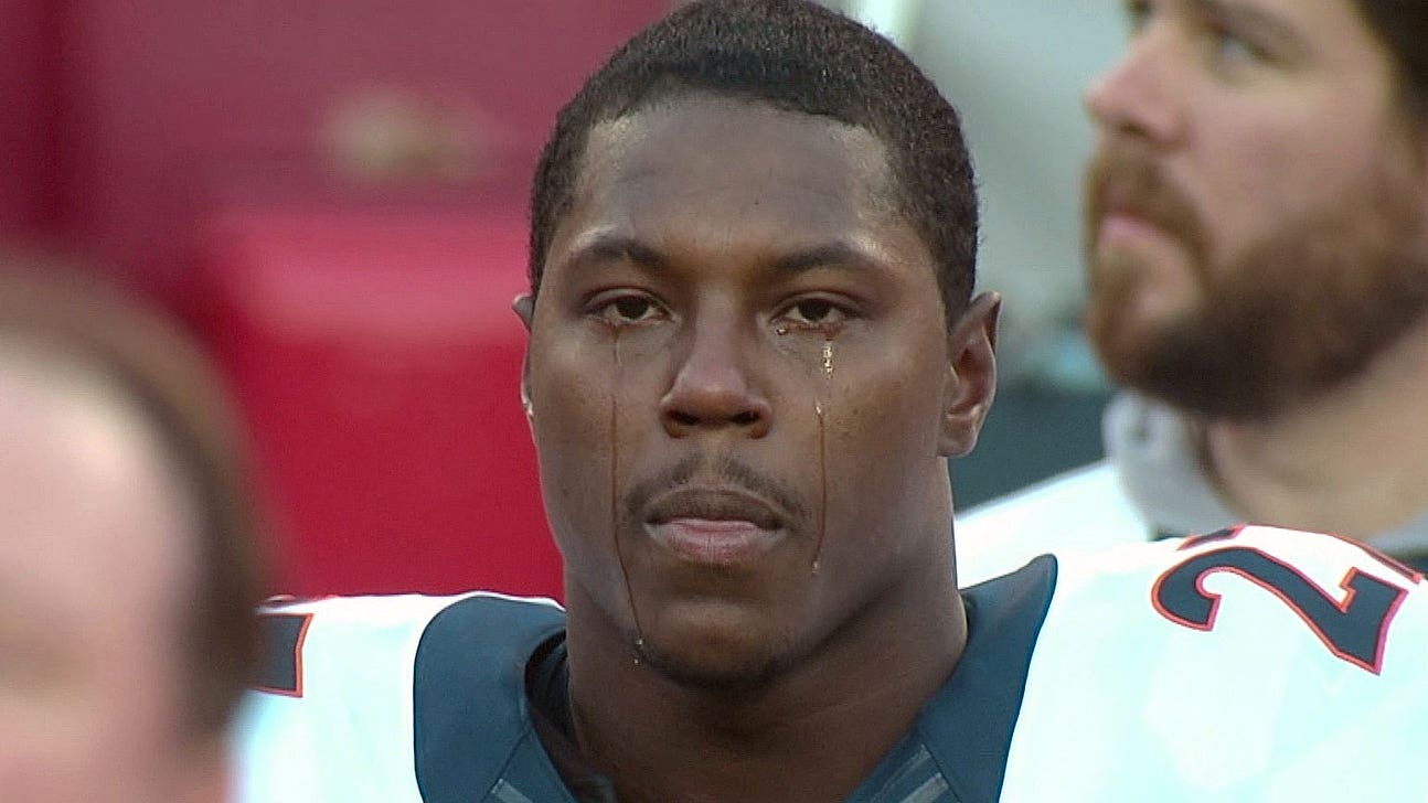 Knowshon Moreno cries rivers of tears ... like, literally