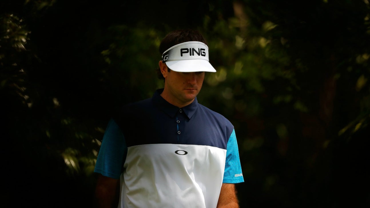 Bubba Watson blames the wind for his missed par putt at the Masters