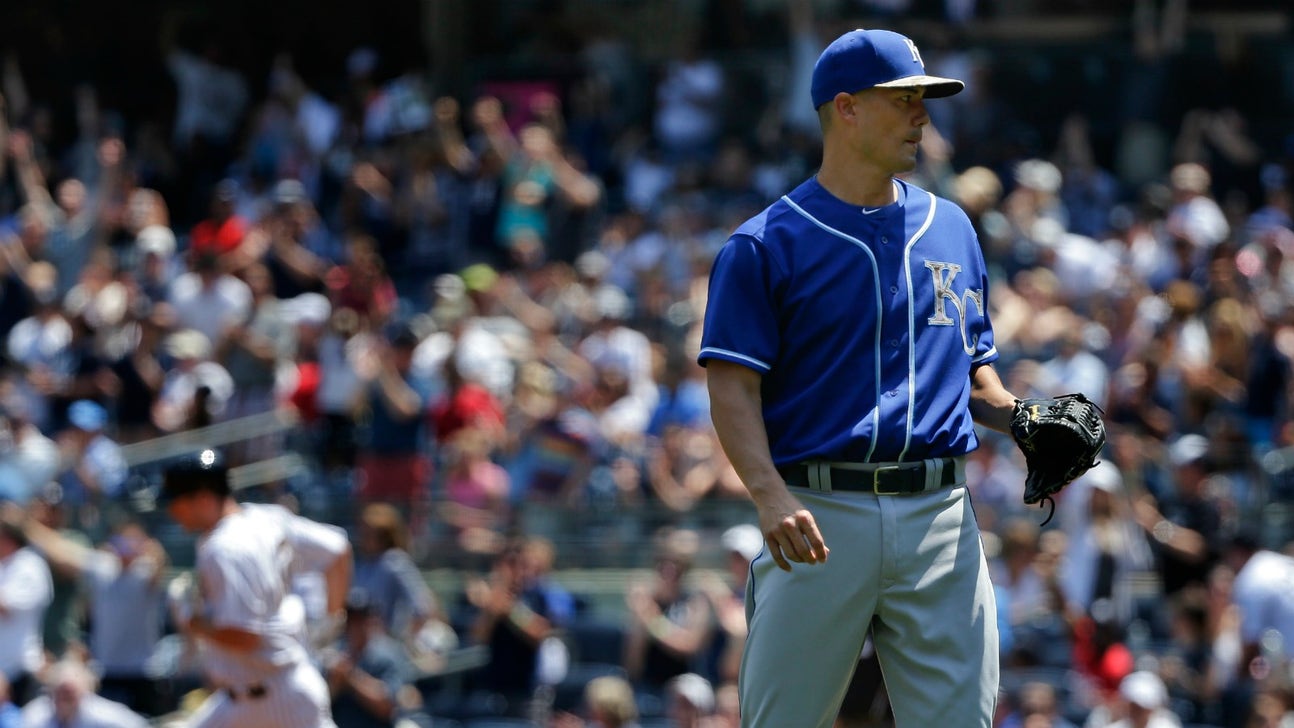 Royal pains: Guthrie gives up four homers in 14-1 loss to Yankees