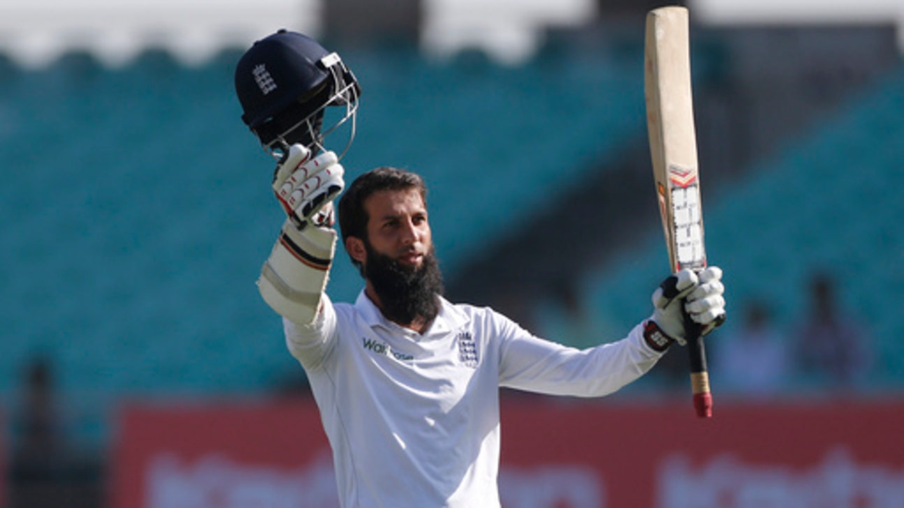 Ali reaches century, England 450-6 v India