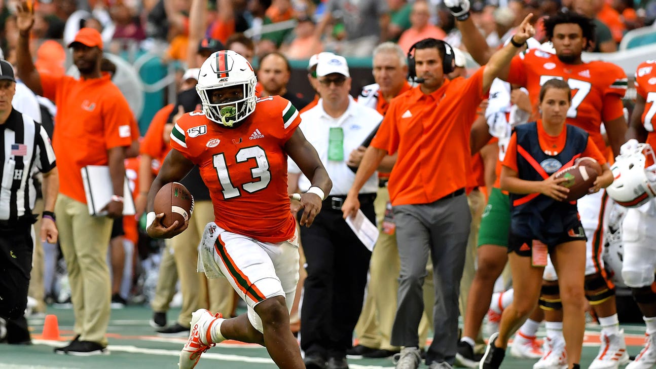 Miami drubs Bethune-Cookman 63-0 to give Manny Diaz his 1st win as head coach