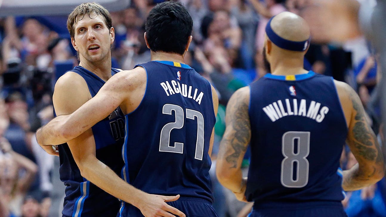 Dirk Nowitzki and Zaza Pachulia have a bet on who will dunk more