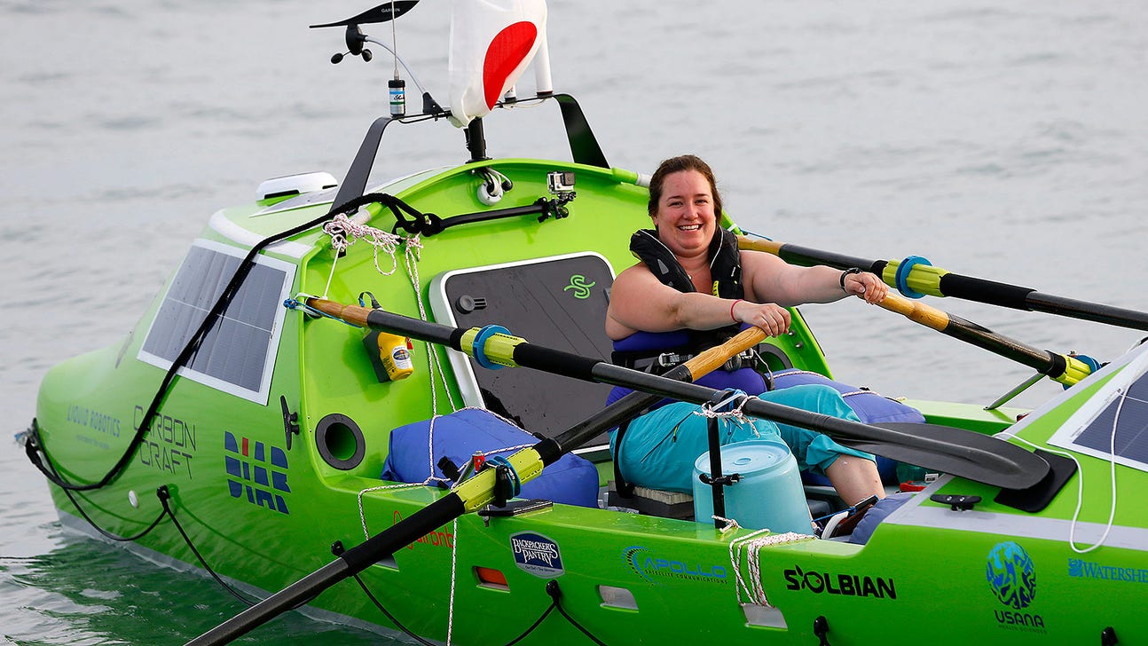 Woman attempting to row solo across Pacific rescued at sea