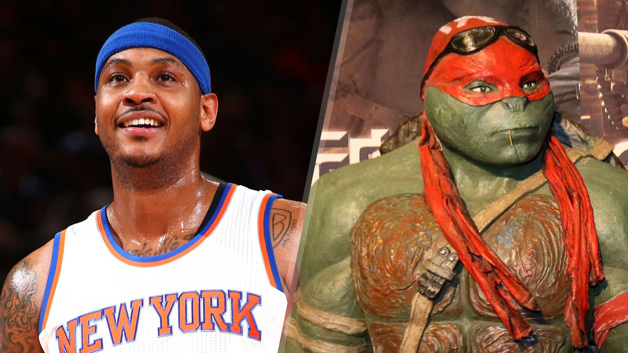 Carmelo Anthony appears on set for cameo in 'Teenage Mutant Ninja Turtles' sequel