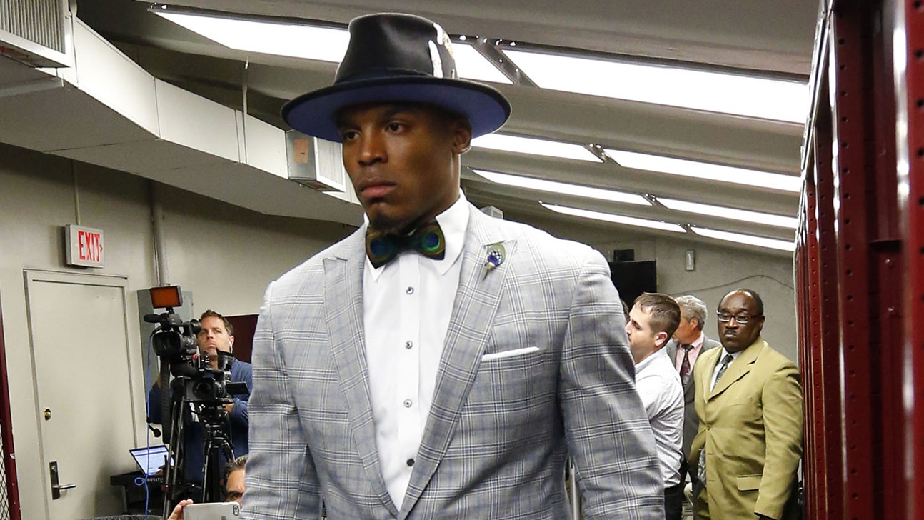 Cam Newton walks out of postgame press conference less than two minutes in