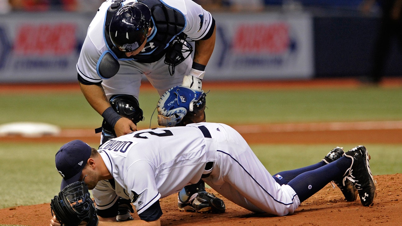 Rays starter Jake Odorizzi leaves game after being struck in foot by comebacker