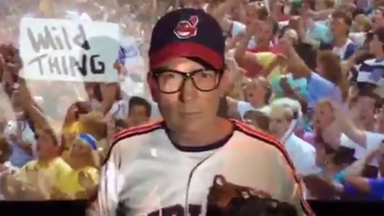 Charlie Sheen brings back his 'Major League' uniform to root on the Indians