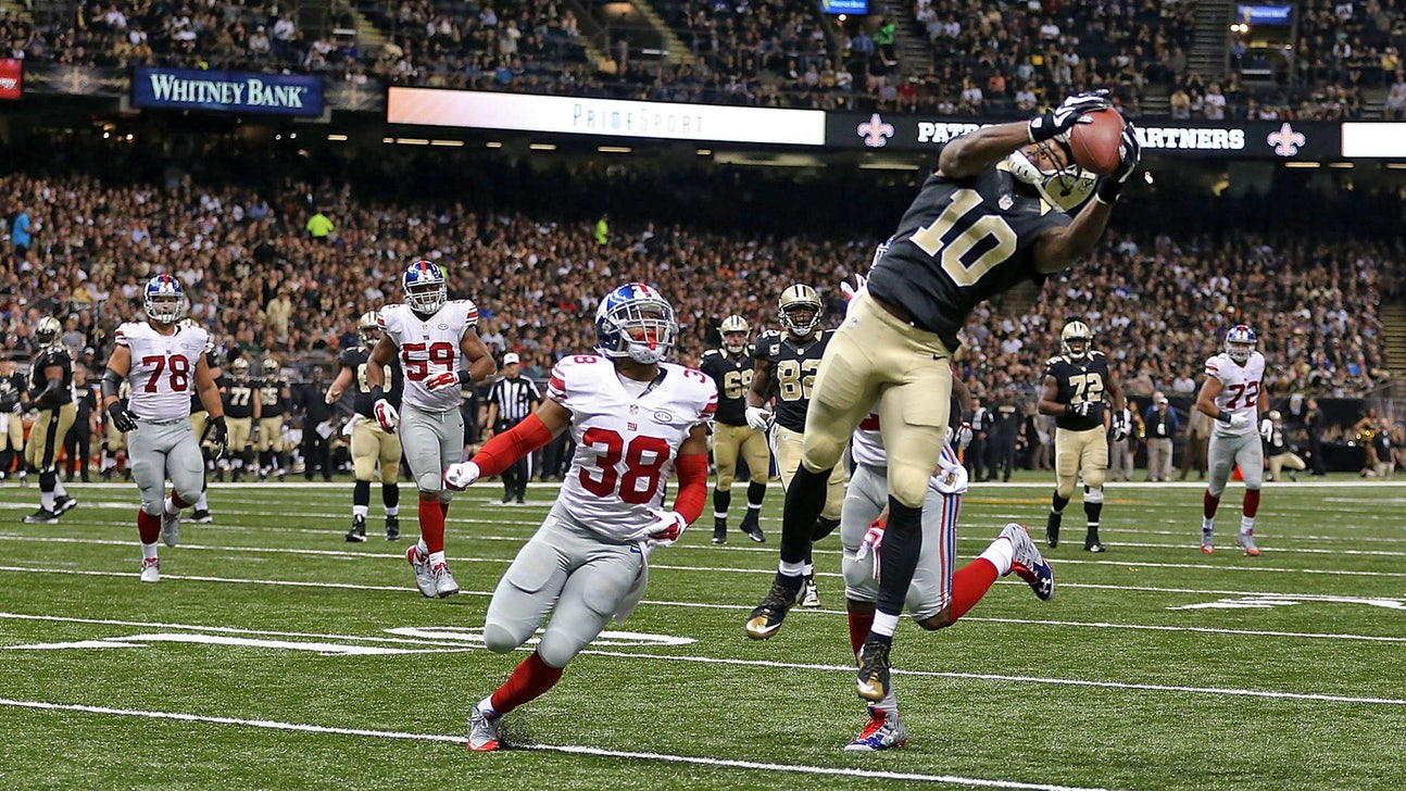 WATCH: Brandin Cooks hauls in impressive leaping touchdown