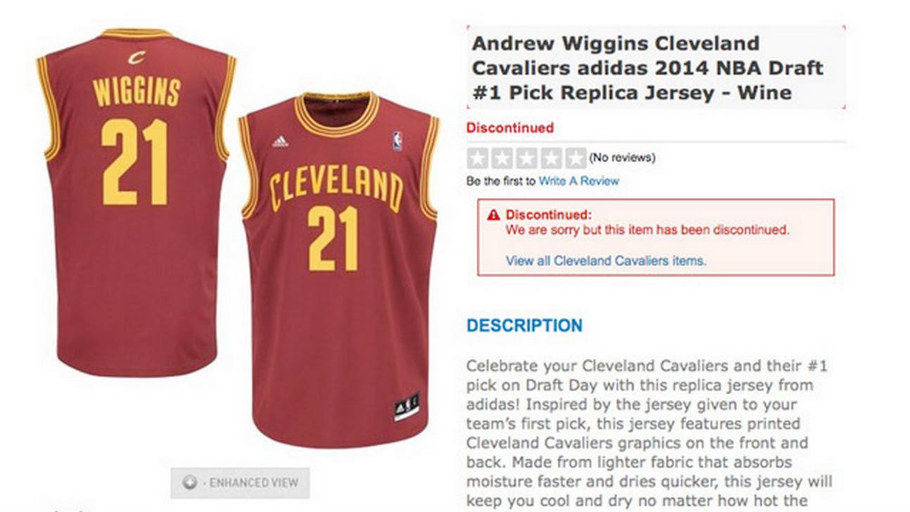 Andrew Wiggins jersey discontinued on NBA online store