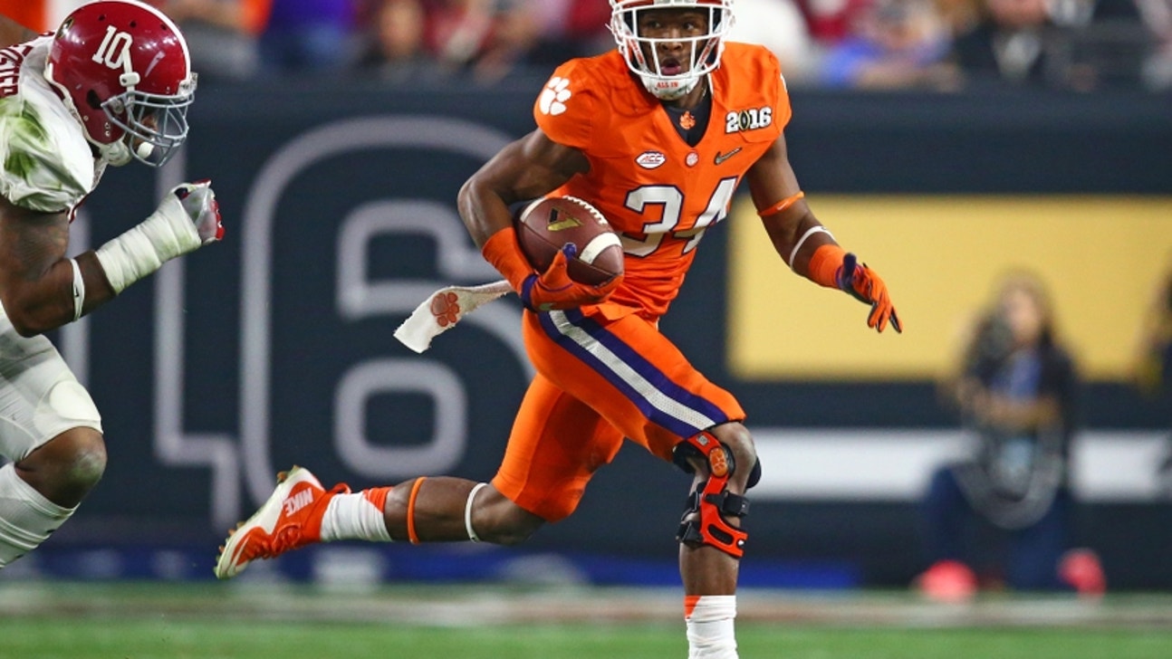 Clemson's Ray-Ray McCloud Drops Ball Before Going into End Zone