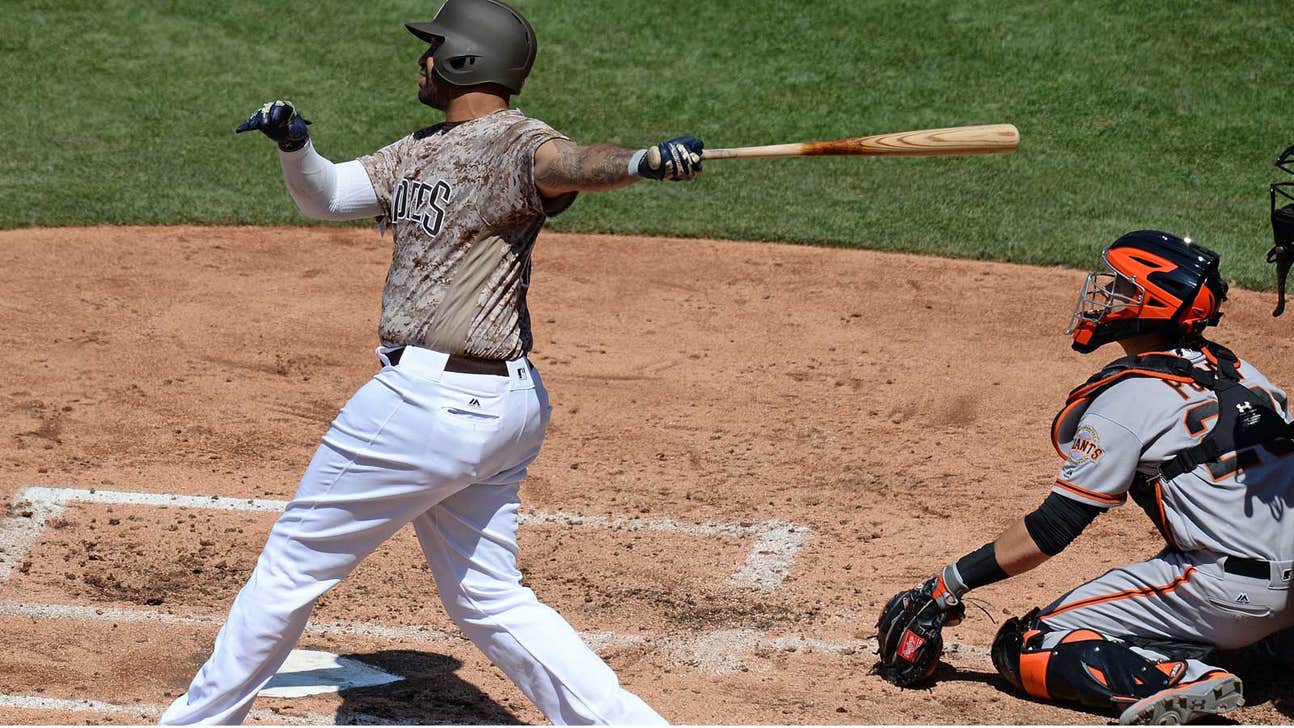 Jackson takes no-no into 7th, Padres win 5-3 to sweep Giants