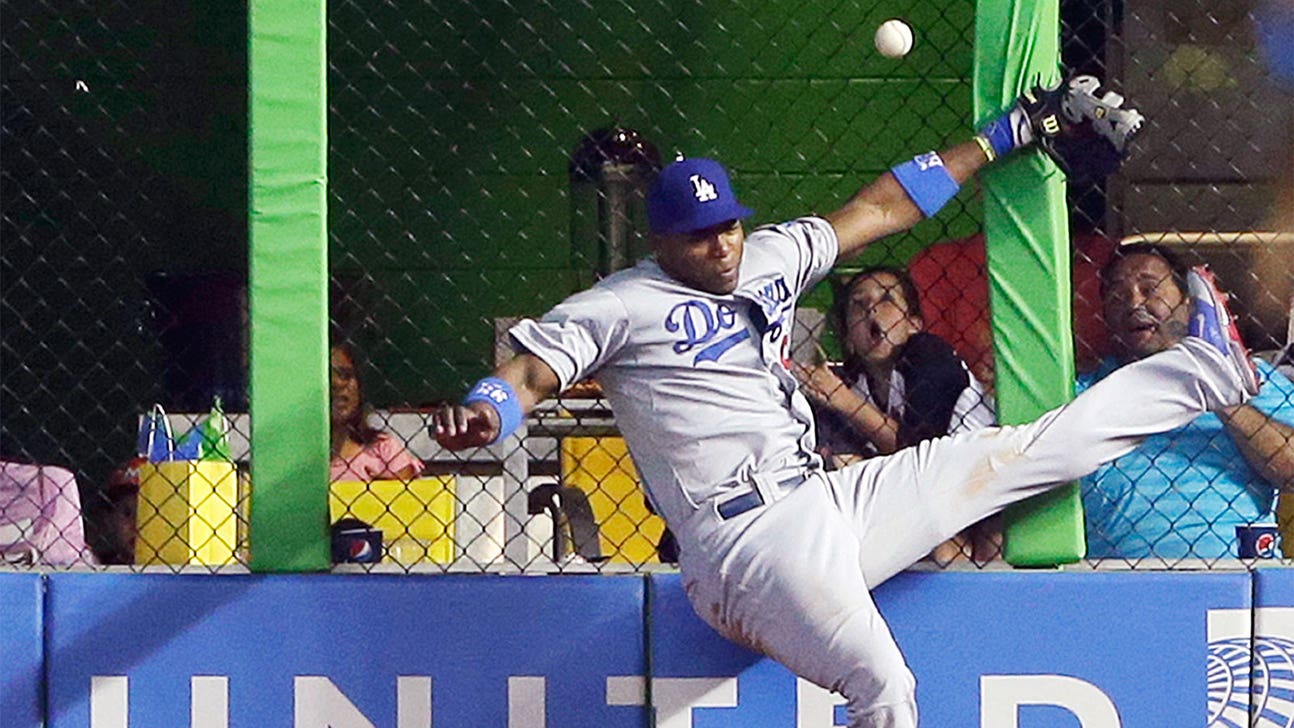 Dodgers' Puig shaken up as Marlins walk off in ninth