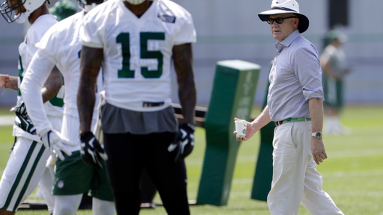 Jets' Marshall punts ball over bleachers in frustration