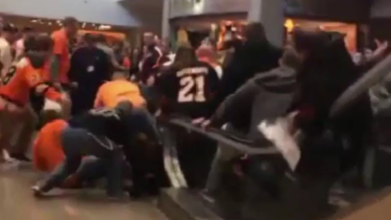 Flyers fans escape disaster when escalator breaks after game