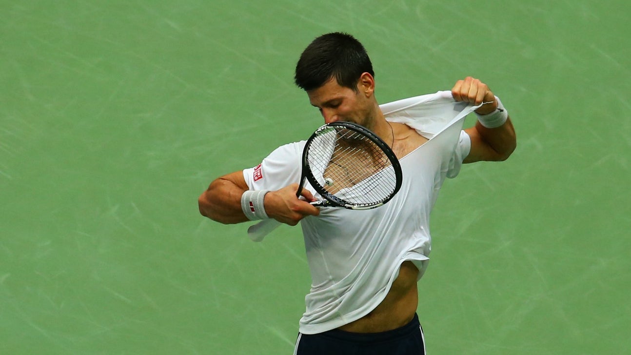 Novak Djokovic channels Hulk, rips open shirt vs. Monfils at U.S. Open
