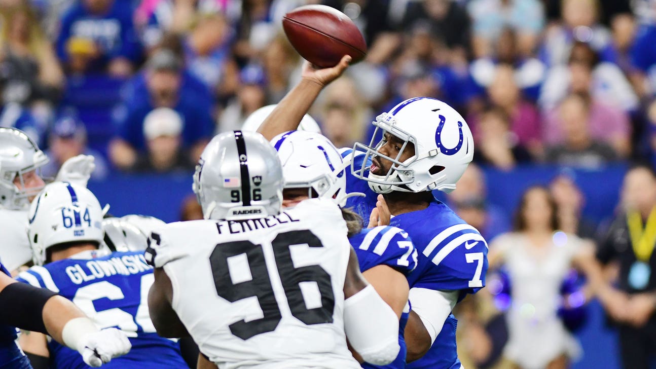Brissett throws late interception in Colts' 31-24 loss to Raiders