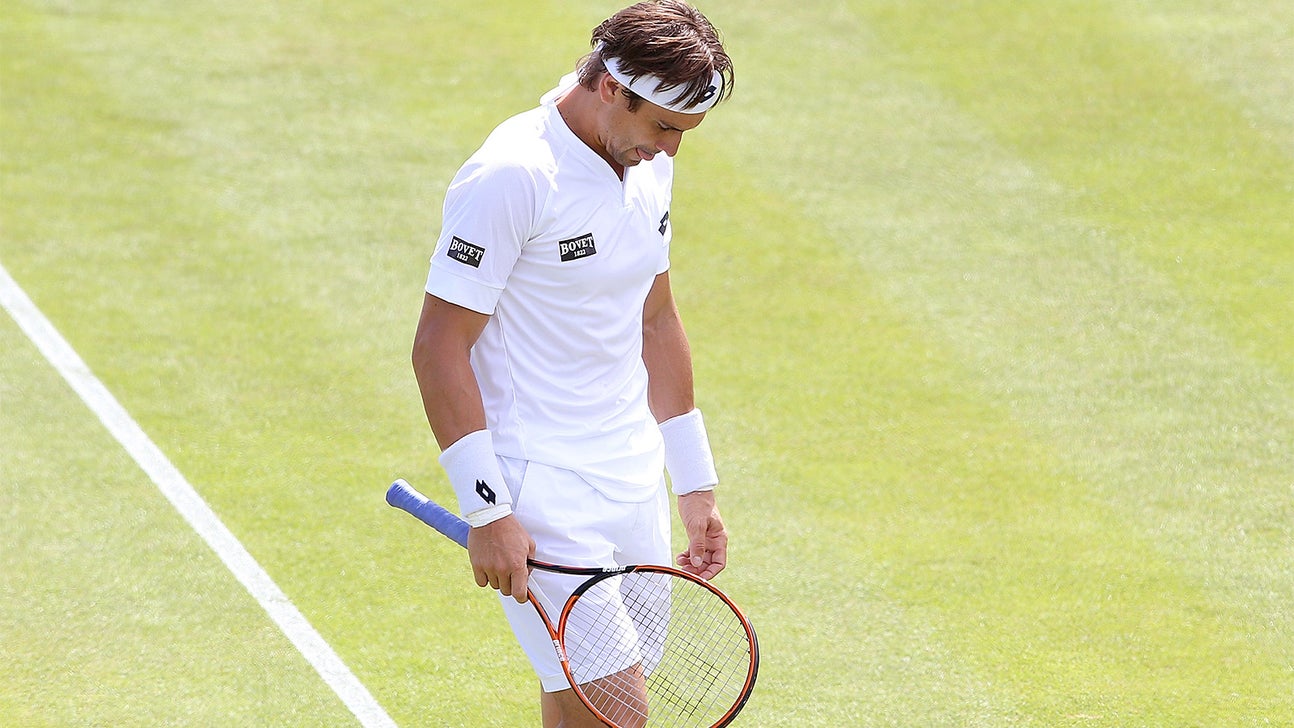 Elbow injury knocks No. 8 seed David Ferrer out of Wimbledon