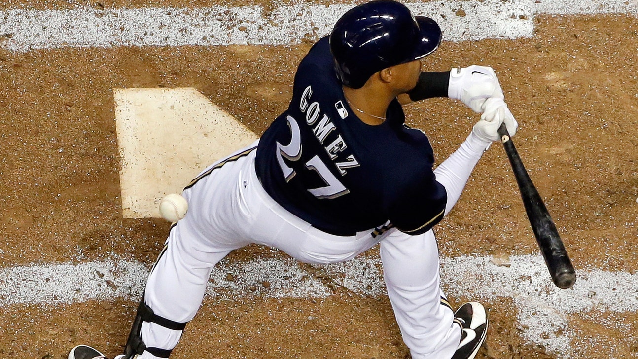 Brewers' Gomez sidelined by back injury