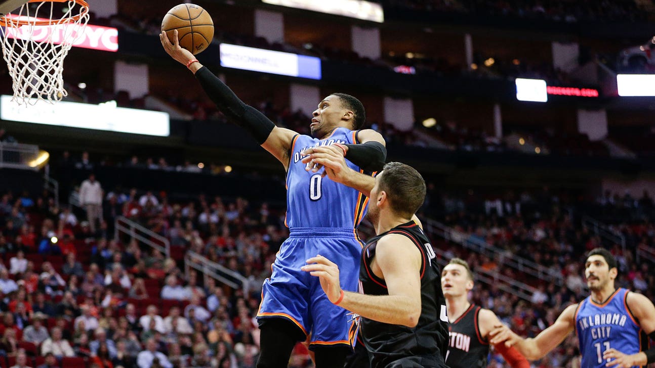 Nene's late free throws lift Rockets over Thunder, 118-116