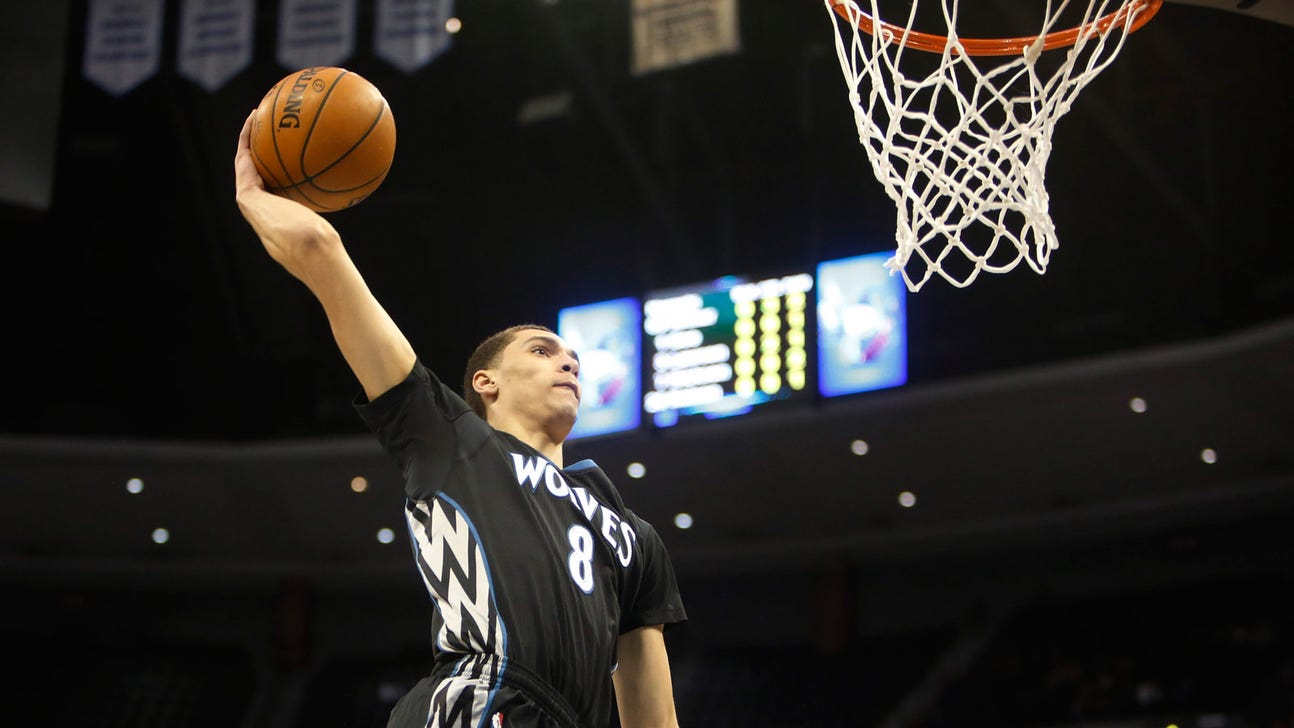 Watch Timberwolves guard Zach LaVine dunk free-throw in pro am