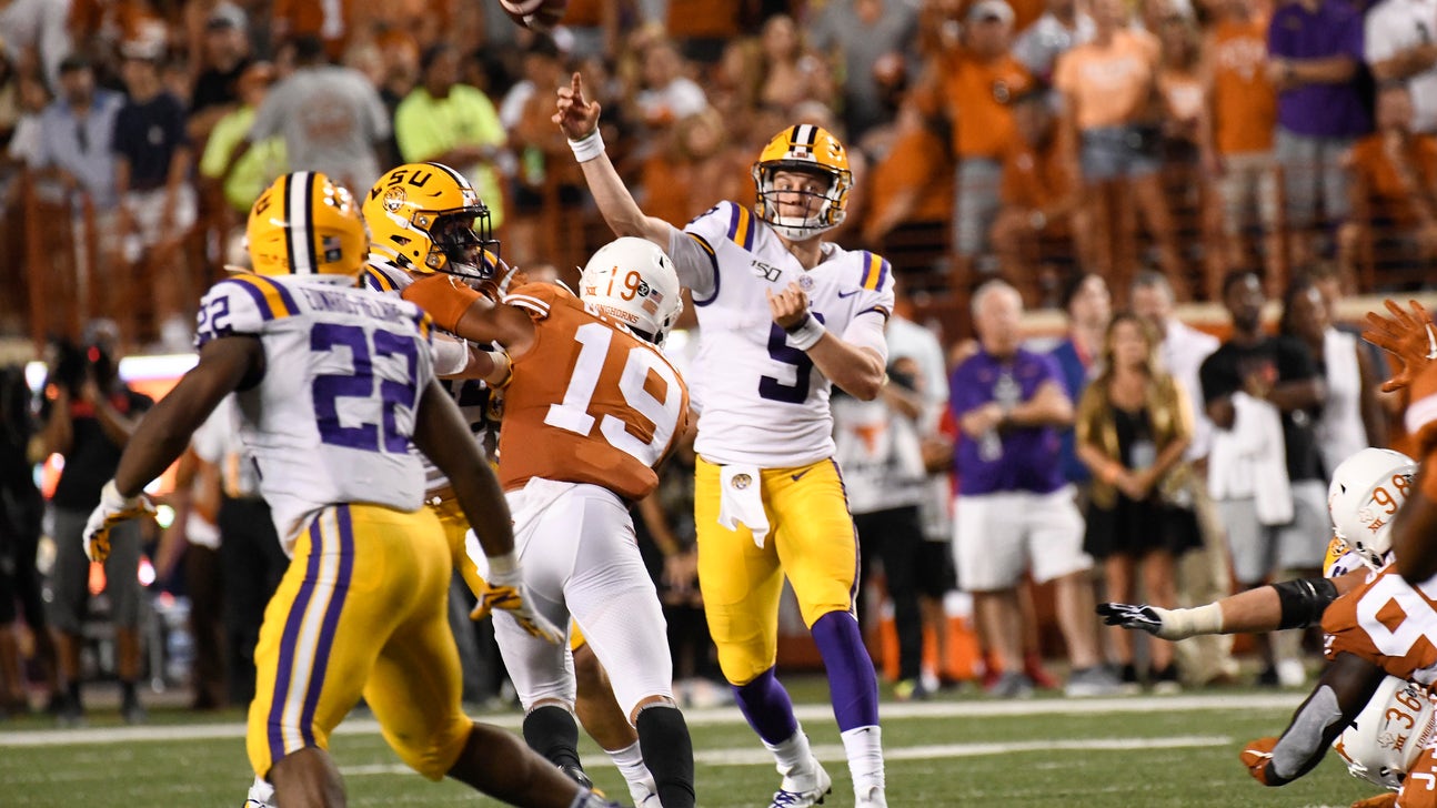 Burrow's 4 TD passes lead LSU over Texas 45-38