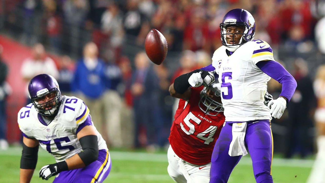 Fumbles derail Vikings' upset bid in Arizona