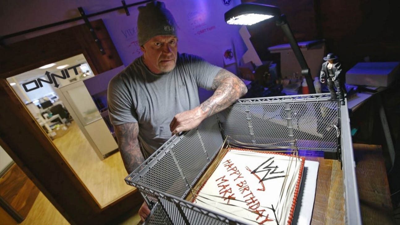 The Undertaker looks furious despite this phenomenal WWE birthday cake