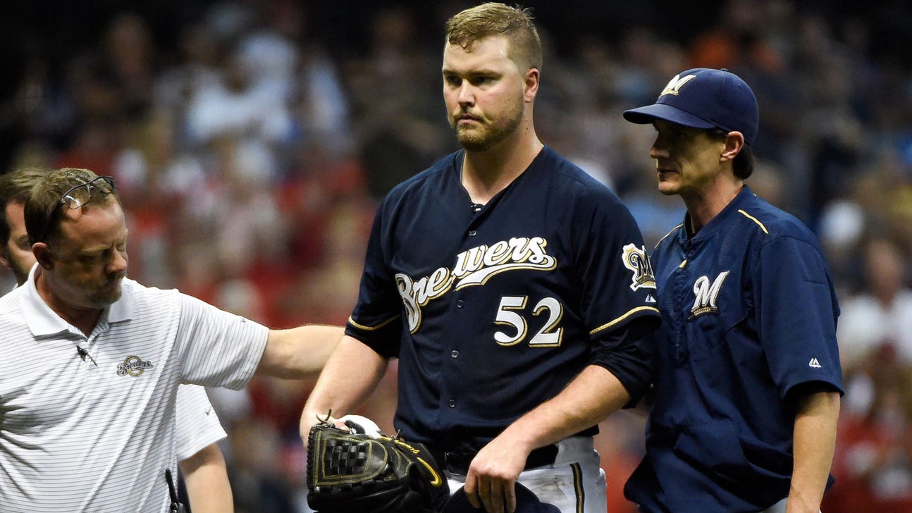 Brewers pitcher Jimmy Nelson still in hospital after liner to head