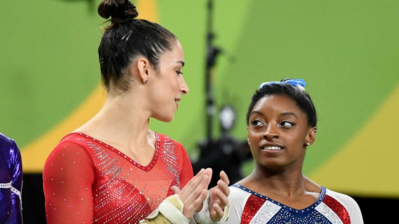 Aly Raisman and Simone Biles 'feud' over Patriots - Texans game