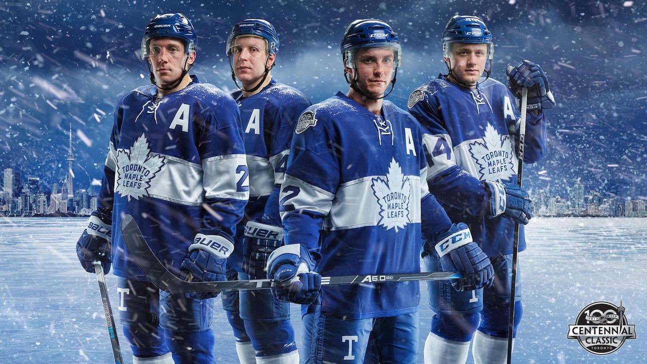 Maple Leafs, Red Wings unveil special Centennial Classic jerseys
