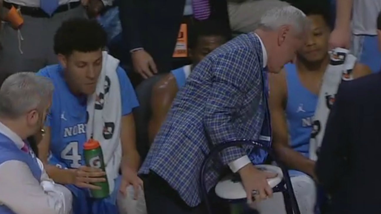Watch Roy Williams go full freak-out on a chair during North Carolina's upset loss