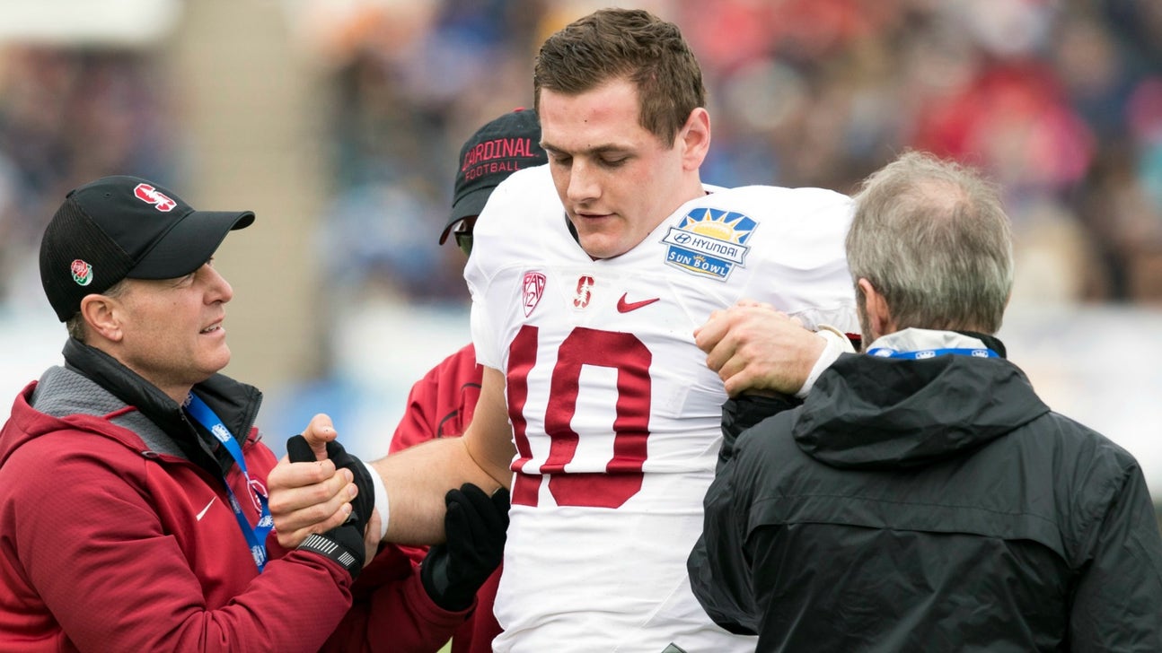 Stanford QB Keller Chryst is believed to have suffered a torn ACL in Sun Bowl win