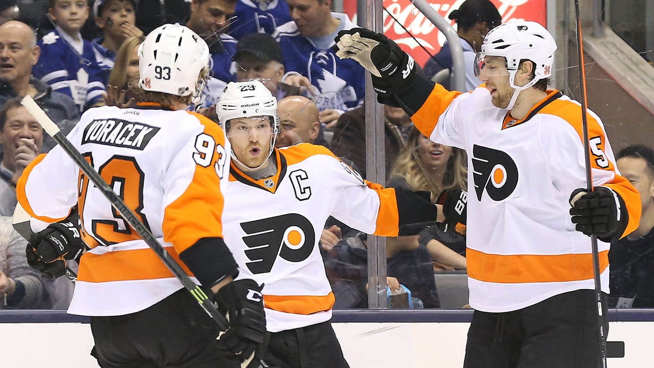 Giroux's 2 goals, 2 assists lead Flyers to win over Maple Leafs