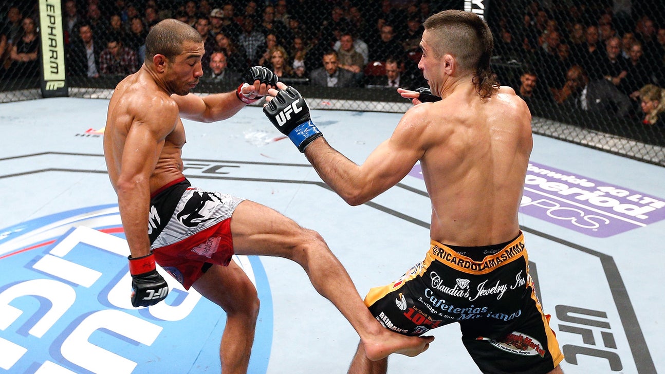 Ricardo Lamas posts picture of bruised leg thanks to Jose Aldo's kicks
