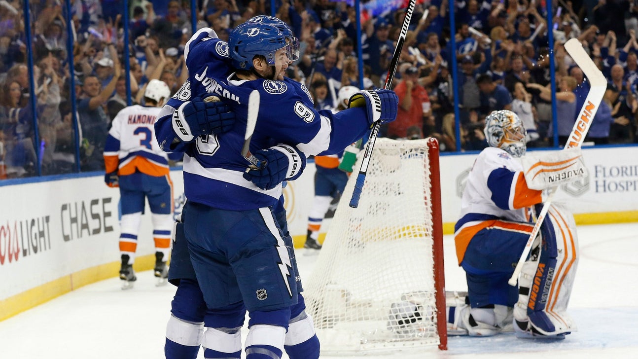 Tyler Johnson's 2 goals help Lightning even series with Islanders